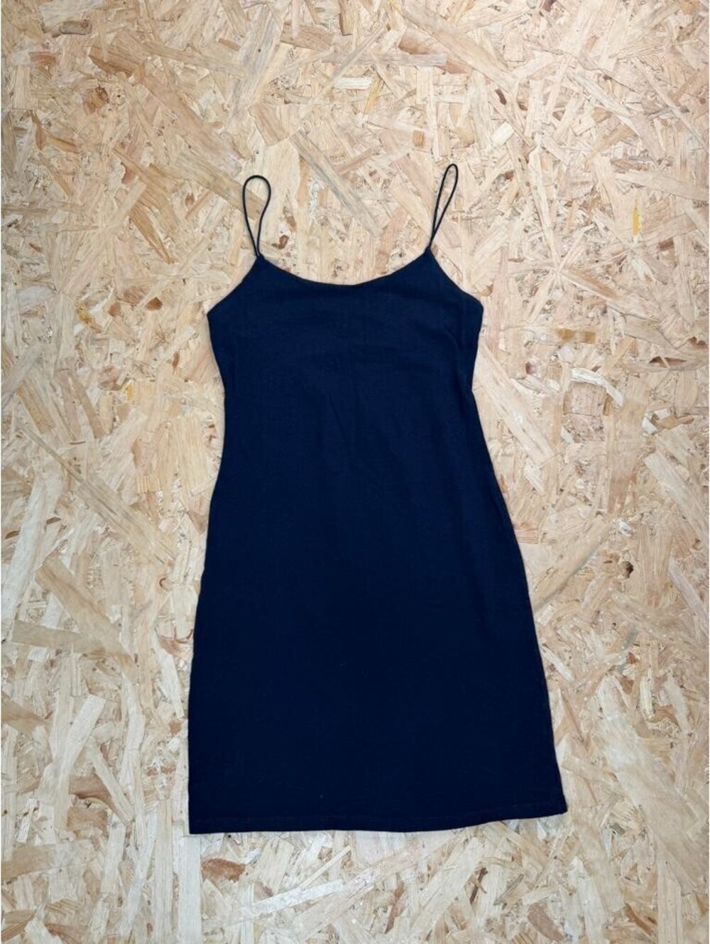 Ambiance Apparel Women's Size M Black Spaghetti Strap Cami Slip Dress Mini